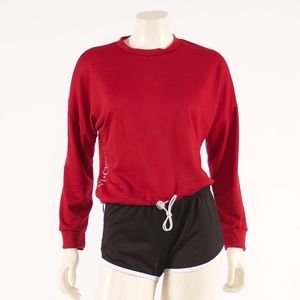 Cropped Sweatshirt w/ Tie